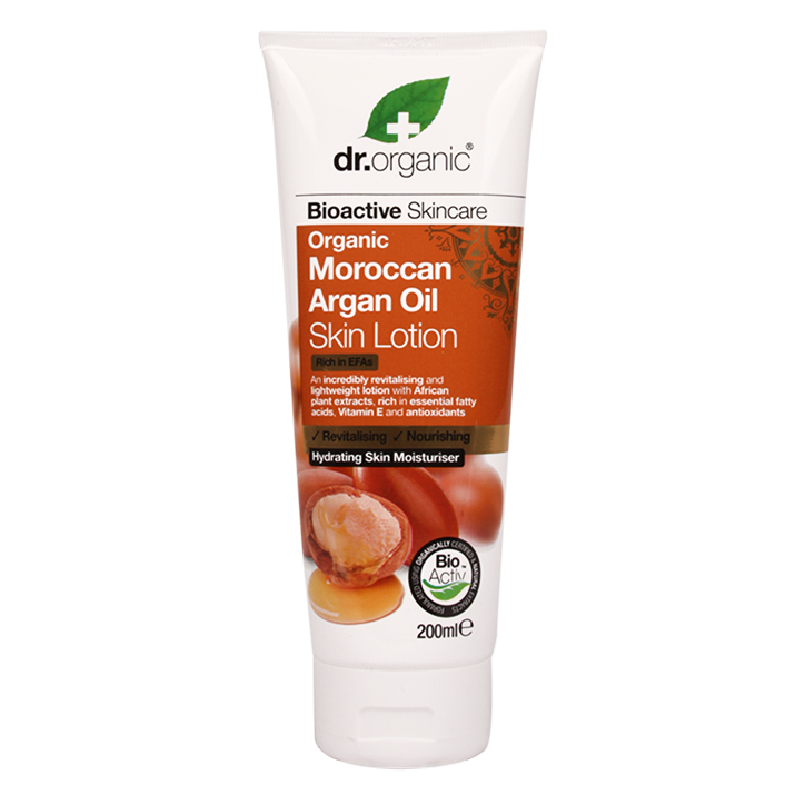 Dr. Organic Lotion pour la peau à l'Huile d'Argan marocaine 200 ml